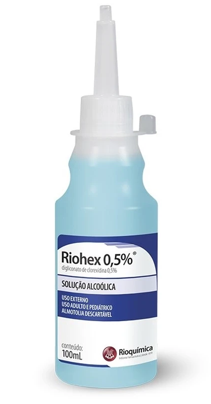 CLOREXIDINA TÓPICO RIOHEX 0,5% AZUL 100 ML | FIRMINO E MENEZES